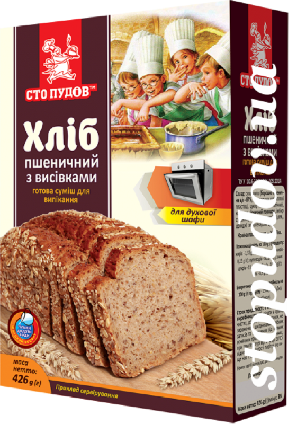 Суміш для випічки "Хліб пшеничний з висівками", 0,426 кг